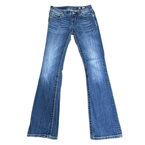 MIss Me Buckle Easy Boot cross embellished jeans 27 - Picture 3 of 10